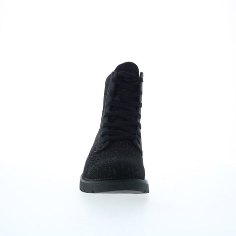 Eurosoft Blaike ES0025501 Womens Black Canvas Lace up Casual Dress Boots
