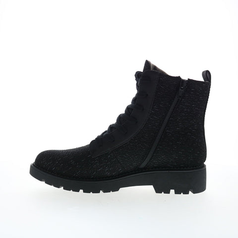 Eurosoft Blaike ES0025501 Womens Black Canvas Lace up Casual Dress Boots