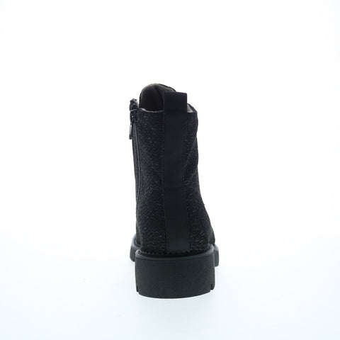 Eurosoft Blaike ES0025501 Womens Black Canvas Lace up Casual Dress Boots