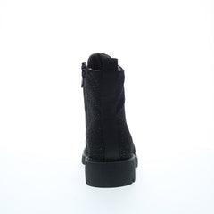 Eurosoft Blaike ES0025501 Womens Black Canvas Lace up Casual Dress Boots