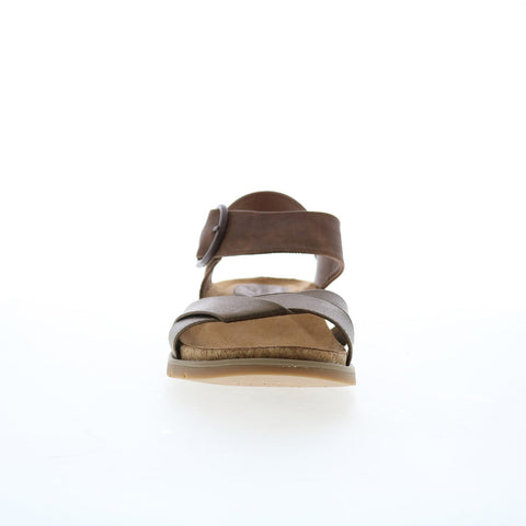 Eurosoft Galiana ES0036390 Womens Brown Suede Strap Strap Sandals Shoes