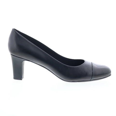 Easy Spirit Esraphael ESRAPHAEL Womens Black Wide Pumps Heels Shoes