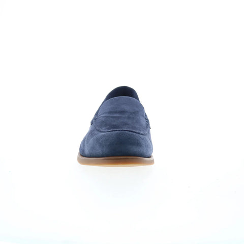 Di Bianco Etna Suede Mens Blue Suede Loafers & Slip Ons Casual Shoes
