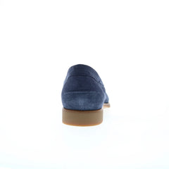 Di Bianco Etna Suede Mens Blue Suede Loafers & Slip Ons Casual Shoes