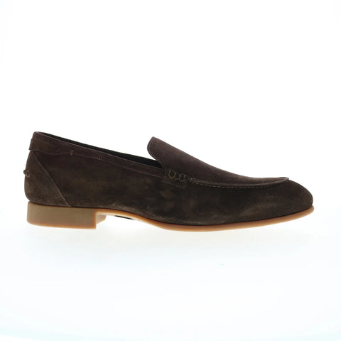 Di Bianco Etna Suede Mens Brown Suede Loafers & Slip Ons Casual Shoes