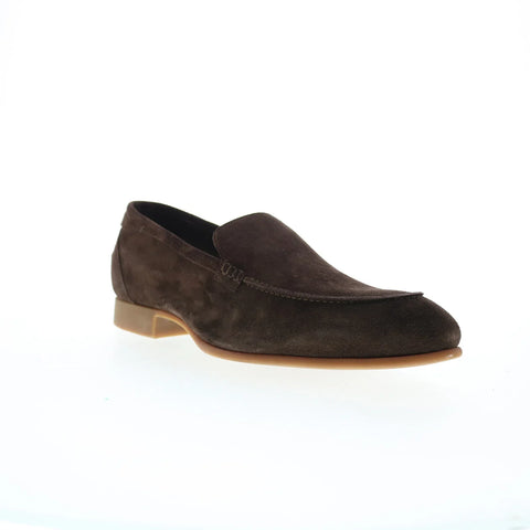 Di Bianco Etna Suede Mens Brown Suede Loafers & Slip Ons Casual Shoes