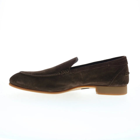 Di Bianco Etna Suede Mens Brown Suede Loafers & Slip Ons Casual Shoes