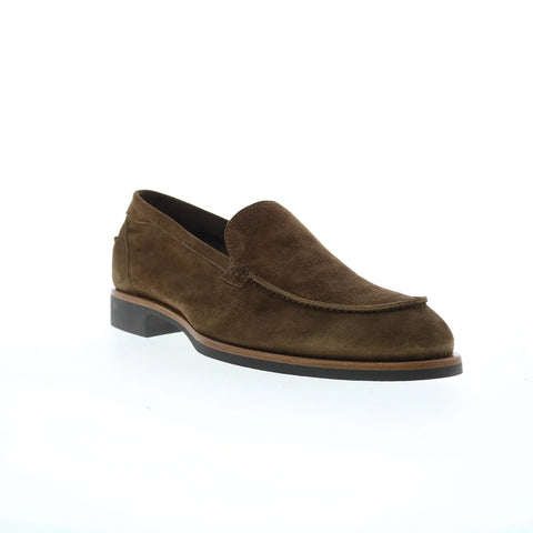Di Bianco Etna Suede Mens Brown Suede Loafers & Slip Ons Casual Shoes