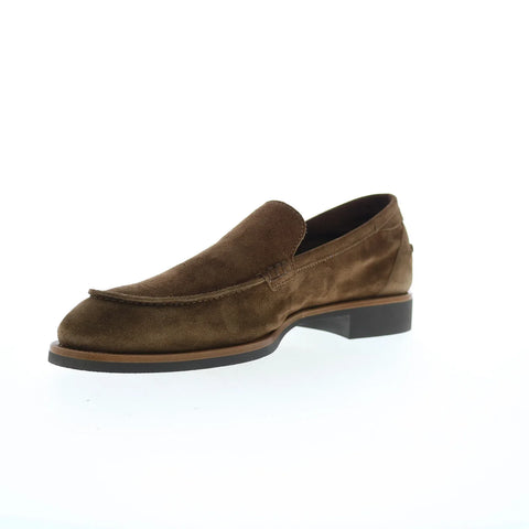 Di Bianco Etna Suede Mens Brown Suede Loafers & Slip Ons Casual Shoes