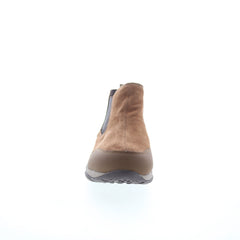 Easy Spirit Exceed SEEXCEED Womens Brown Wide Suede Slip On Chelsea Boots