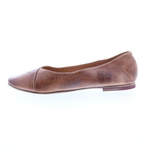 Bed Stu Indie F301622 Womens Brown Leather Slip On Ballet Flats Shoes