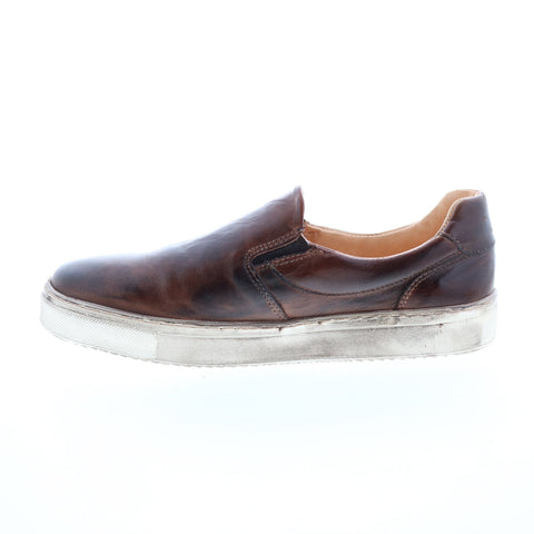 Bed Stu Hermione F319001 Womens Brown Leather Slip On Lifestyle Sneakers Shoes