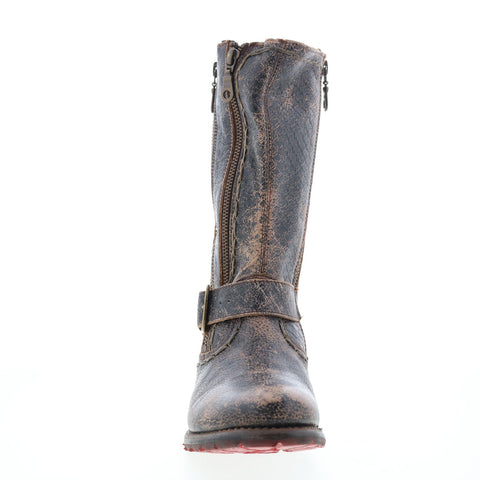 Bed Stu Hustle S F321143 Womens Black Leather Zipper Casual Dress Boots
