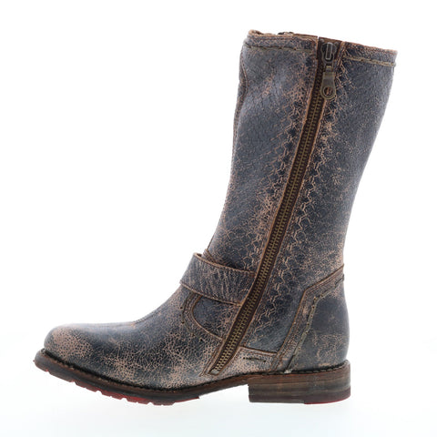 Bed Stu Hustle S F321143 Womens Black Leather Zipper Casual Dress Boots