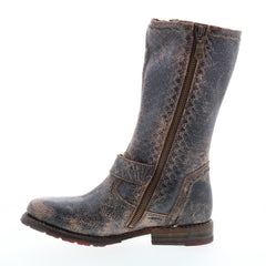 Bed Stu Hustle S F321143 Womens Black Leather Zipper Casual Dress Boots