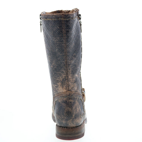 Bed Stu Hustle S F321143 Womens Black Leather Zipper Casual Dress Boots