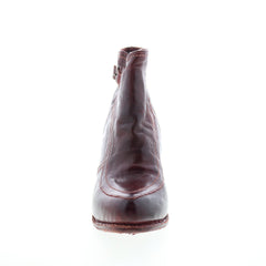 Bed Stu Isla F323000 Womens Burgundy Leather Zipper Ankle & Booties Boots