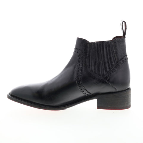 Bed Stu Ellice F328008 Womens Black Leather Slip On Chelsea Boots