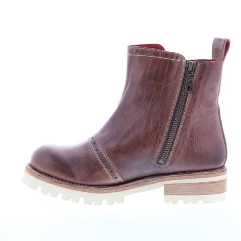 Bed Stu Brianna F393050 Womens Brown Leather Zipper Casual Dress Boots