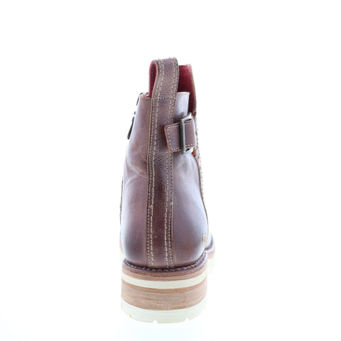 Bed Stu Brianna F393050 Womens Brown Leather Zipper Casual Dress Boots