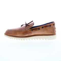 Bed Stu Albatross F485002 Mens Brown Leather Loafers & Slip Ons Boat Shoes