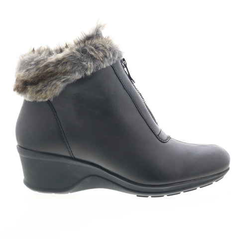 Easy Spirit Fairlae SEFAIRLAE Womens Black Wide Leather Casual Dress Boots