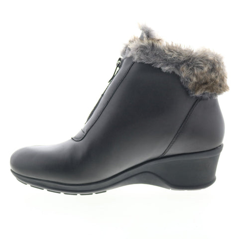 Easy Spirit Fairlae SEFAIRLAE Womens Black Wide Leather Casual Dress Boots
