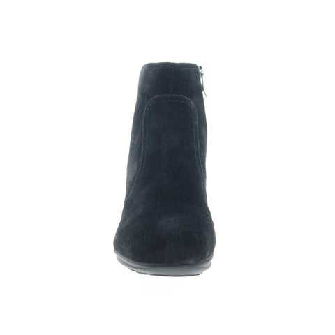 Easy Spirit Farre SEFARRE Womens Black Wide Suede Zipper Casual Dress Boots