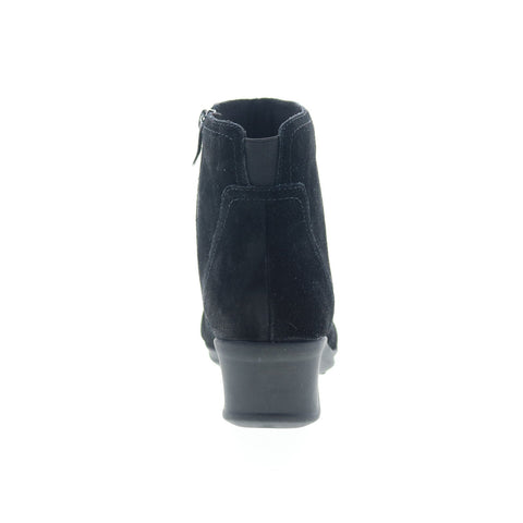Easy Spirit Farre SEFARRE Womens Black Wide Suede Zipper Casual Dress Boots