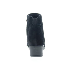 Easy Spirit Farre SEFARRE Womens Black Wide Suede Zipper Casual Dress Boots