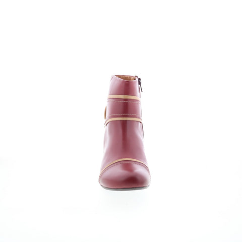 Miz Mooz Feisty Womens Burgundy Leather Zipper Ankle & Booties Boots