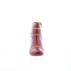 Miz Mooz Feisty Womens Burgundy Leather Zipper Ankle & Booties Boots