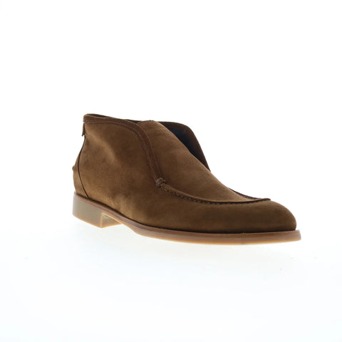 Di Bianco Fidenza Suede Mens Brown Suede Slip On Ankle Boots