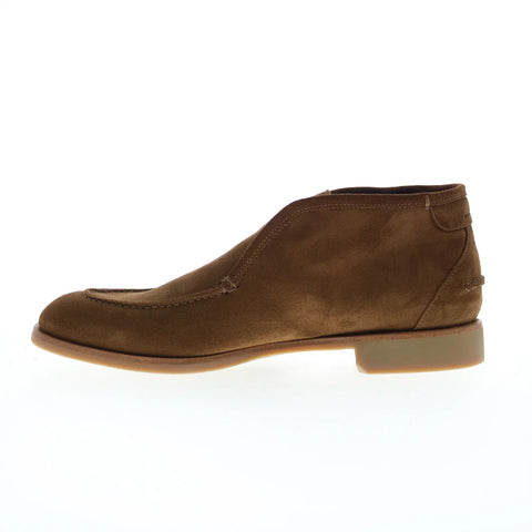 Di Bianco Fidenza Suede Mens Brown Suede Slip On Ankle Boots