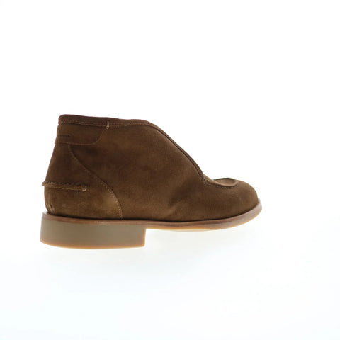 Di Bianco Fidenza Suede Mens Brown Suede Slip On Ankle Boots