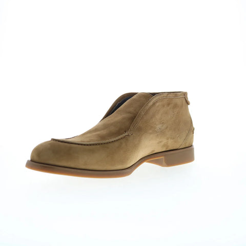 Di Bianco Fidenza Opera Go Rain Mens Brown Suede Slip On Ankle Boots
