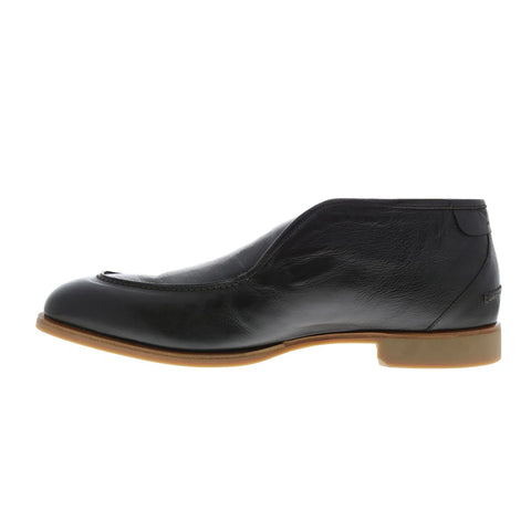 Di Bianco Fidenza Bello Seta Mens Brown Leather Slip On Ankle Boots