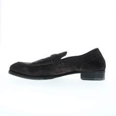 Di Bianco Firenze Suede SC546 Mens Black Loafers & Slip Ons Penny Shoes