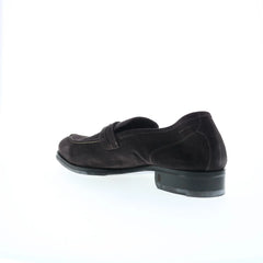 Di Bianco Firenze Suede SC546 Mens Black Loafers & Slip Ons Penny Shoes