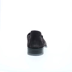 Di Bianco Firenze Suede SC546 Mens Black Loafers & Slip Ons Penny Shoes