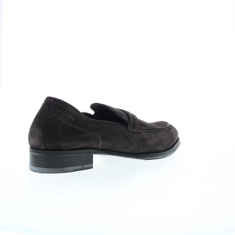 Di Bianco Firenze Suede SC546 Mens Black Loafers & Slip Ons Penny Shoes