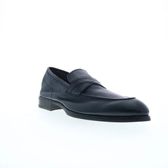 Di Bianco Firenze Cervo Mens Blue Leather Loafers & Slip Ons Penny Shoes