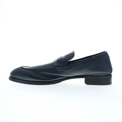 Di Bianco Firenze Cervo Mens Blue Leather Loafers & Slip Ons Penny Shoes