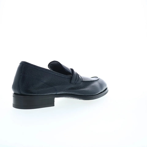 Di Bianco Firenze Cervo Mens Blue Leather Loafers & Slip Ons Penny Shoes