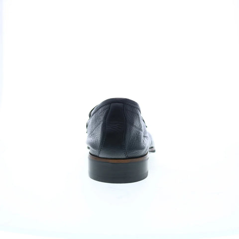 Di Bianco Firenze Cervo Mens Black Leather Loafers & Slip Ons Penny Shoes