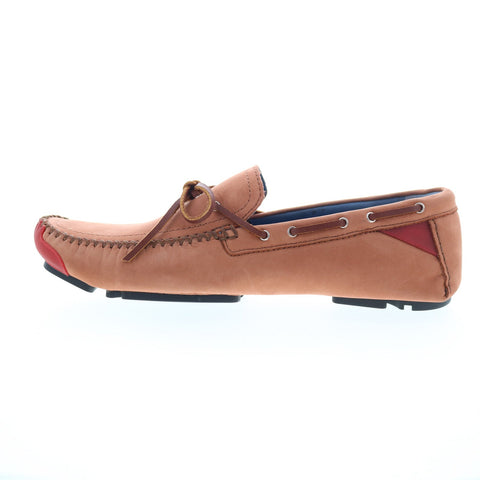Robert Zur Frisco Mens Brown Nubuck Slip On Loafers & Slip Ons Boat Shoes