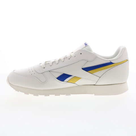 Reebok Classic Leather FV6364 Mens Beige Leather Lifestyle Sneakers Shoes