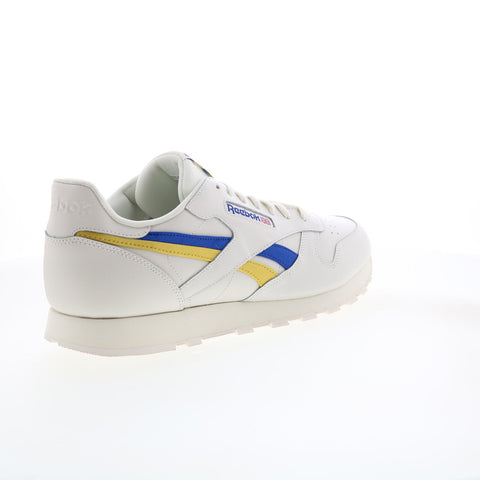 Reebok Classic Leather FV6364 Mens Beige Leather Lifestyle Sneakers Shoes