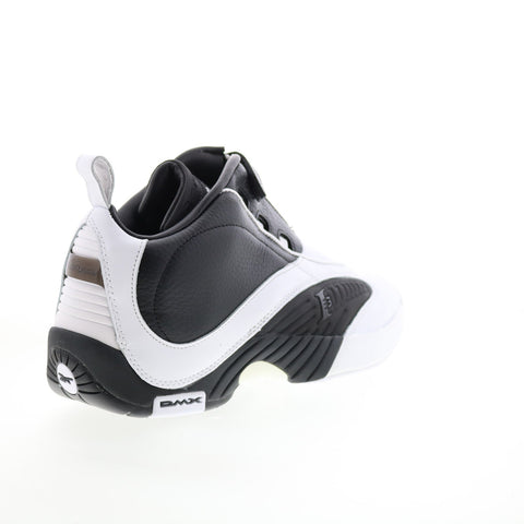 Reebok Answer IV Mens White Leather Zipper Athletic Basketball Shoes