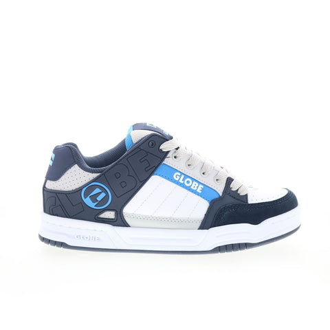 Globe Tilt GBTILT Mens Blue Leather Lace Up Skate Inspired Sneakers Shoes
